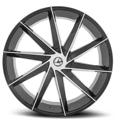 Azara  AZA-506  Gloss Black and Machined  26x9.5  (+15)  5x127/5x139.7