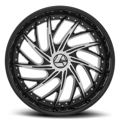Azara  AZA-516  Gloss Black and Machined  24x9  (+18)  5x115/5x139.7