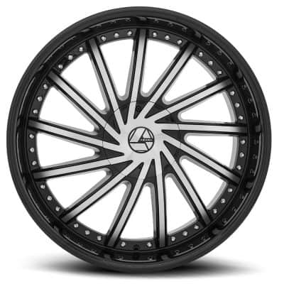 Azara  AZA-517  Gloss Black and Machined  22x9.5  (+15)  5x115/5x139.7