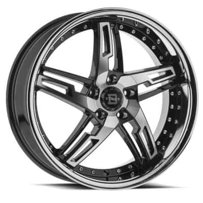 Blade Wheels  BSL-475  Black and Machined with Stainless Steel Lip  20x8.5  (+35)  5x112