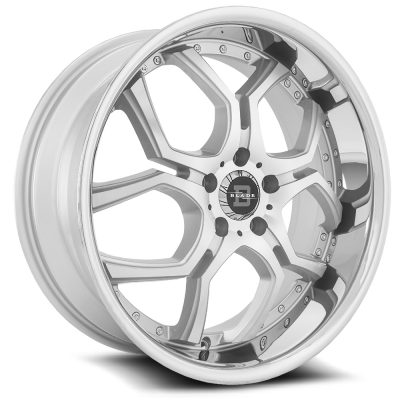 Blade Wheels  BSL-477  Silver Machined with Stainless Steel Lip  20x8.5  (+35)  5x112