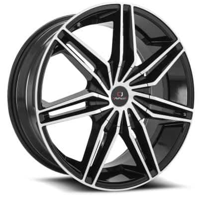 Cavallo  CLV-19  Gloss Black and Machined  20x8.5  (+25)  6x135/6x139.7