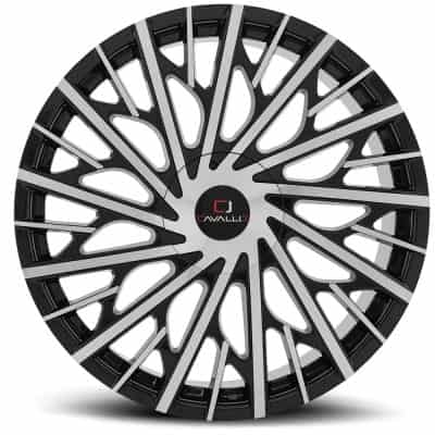 Cavallo CLV-30 Gloss Black and Machined 22x9.5 (+25) 6x135/6x139.7