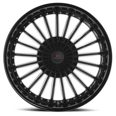 Cavallo  CLV-32  Gloss Black and Machined  22x9.5  (+15)  5x115/5x139.7