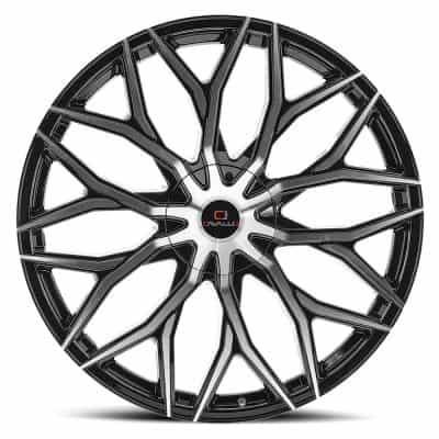 Cavallo  CLV-37  Gloss Black and Machined  24x9  (+18)  5x115/5x139.7