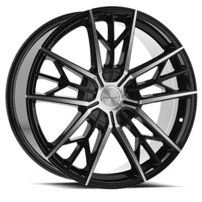 Cavallo  CLV-39  Gloss Black and Machined  22x9.5  (+15)  5x115/5x139.7