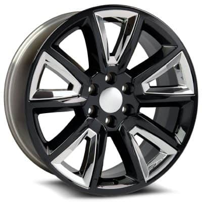 OE Revolution C-08 Gloss Black with Chrome Insert 22x9 (+31) 6x139.7/