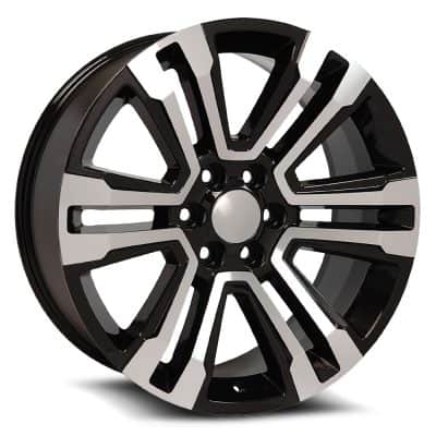 O.e. Revolution G-10 Gloss Black & Machined 24x10 (+31) 6x139.7