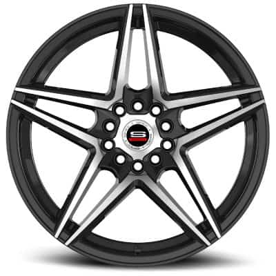 Spec-1 Sp-54 Gloss Black & Machined 17x7.5 (+42) 5x108