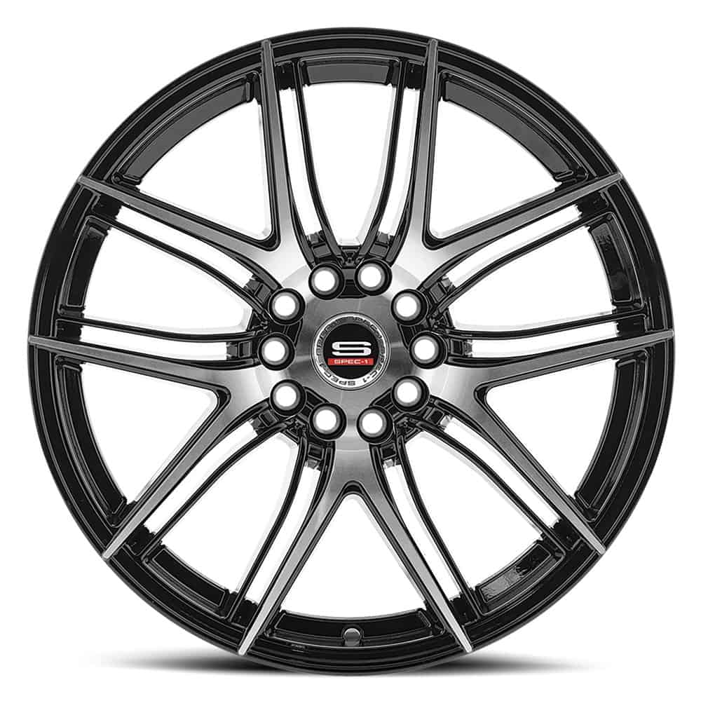 Spec 1 Sp 56 Gloss Black And Machined Lowest Prices Extreme Wheels