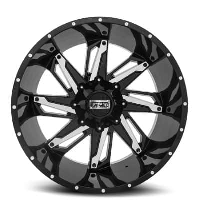 Twisted Wheels  T-22  Black and Machined  20x10  (-12)  5x114.3/5x127