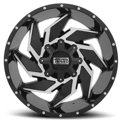 Twisted Wheels  T-24  Black and Machined  20x10  (-12)  5x114.3/5x127