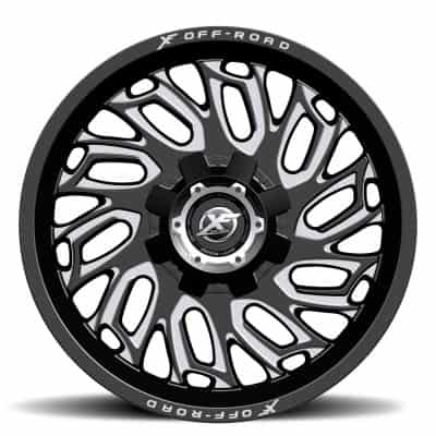 XF Offroad  XF-207  Matte Black and Milled  20x10  (-24)  5x127/5x139.7