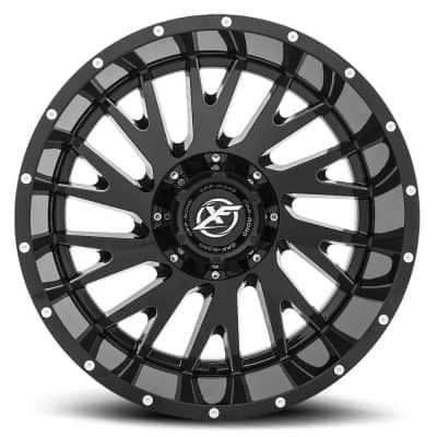 XF Offroad  XF-221  Gloss Black and Milled  20x10  (-24)  5x114.3/5x127