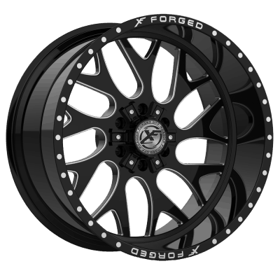 XF Offroad Forged  XFX-301  Black with Milled Windows  18x10  (0)  8X170/8X180