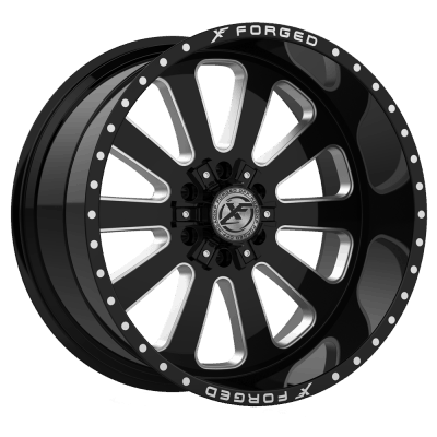 XF Offroad Forged  XFX-302  Black with Milled Windows  18x10  (12)  5x114.3/5x127
