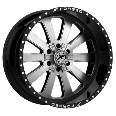 XF Offroad Forged  XFX-302  Gloss Black and Brushed  22x12  (-44)  5x114.3/5x127