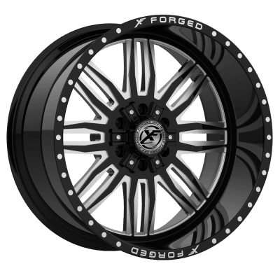 XF Offroad Forged  XFX-303  Black with Milled Windows  17x10  (12)  5x127/5x139.7