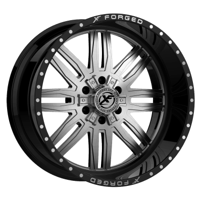 XF Offroad Forged  XFX-303  Gloss Black and Brushed  22x12  (-44)  5x114.3/5x127