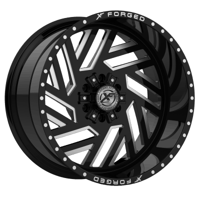 XF Offroad Forged  XFX-304  Black with Milled Windows  20x10  (-12)  5x114.3/5x127