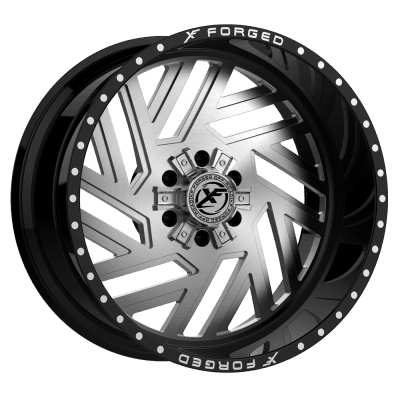 XF Offroad Forged  XFX-304  Gloss Black and Brushed  22x12  (-44)  5x114.3/5x127