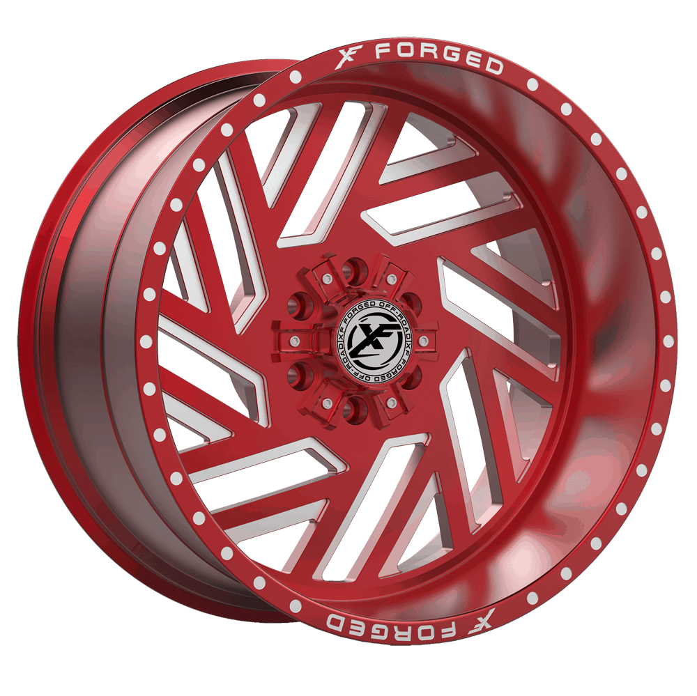 XF Offroad Forged XFX-304 Red with Milled Windows 20x10 (-12) 6x135/6x139.7