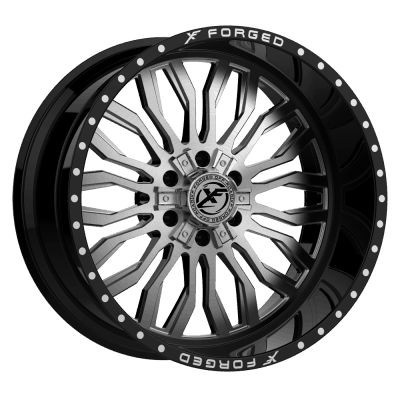 XF Offroad Forged  XFX-305  Gloss Black and Brushed  22x12  (-44)  5x114.3/5x127