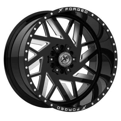 XF Offroad Forged  XFX-306  Black with Milled Windows  20xX9  (12)  5x114.3/5x127