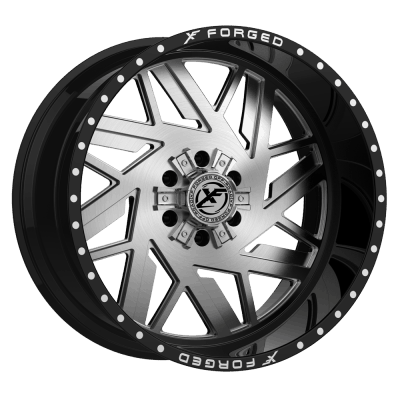 XF Offroad Forged  XFX-306  Gloss Black and Brushed  22x12  (-44)  5x114.3/5x127