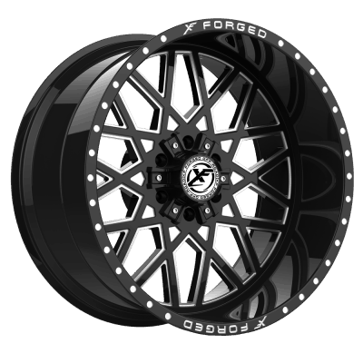 XF Offroad Forged  XFX-307  Black with Milled Windows  20x10  (-12)  5x114.3/5x127