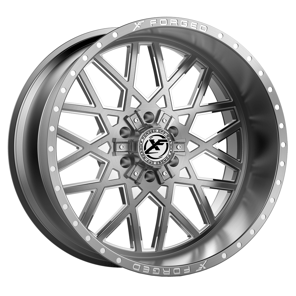 XF Offroad Forged XFX-307 Brushed with Milled Windows 26x14 (-76) 5x127/5x139.7