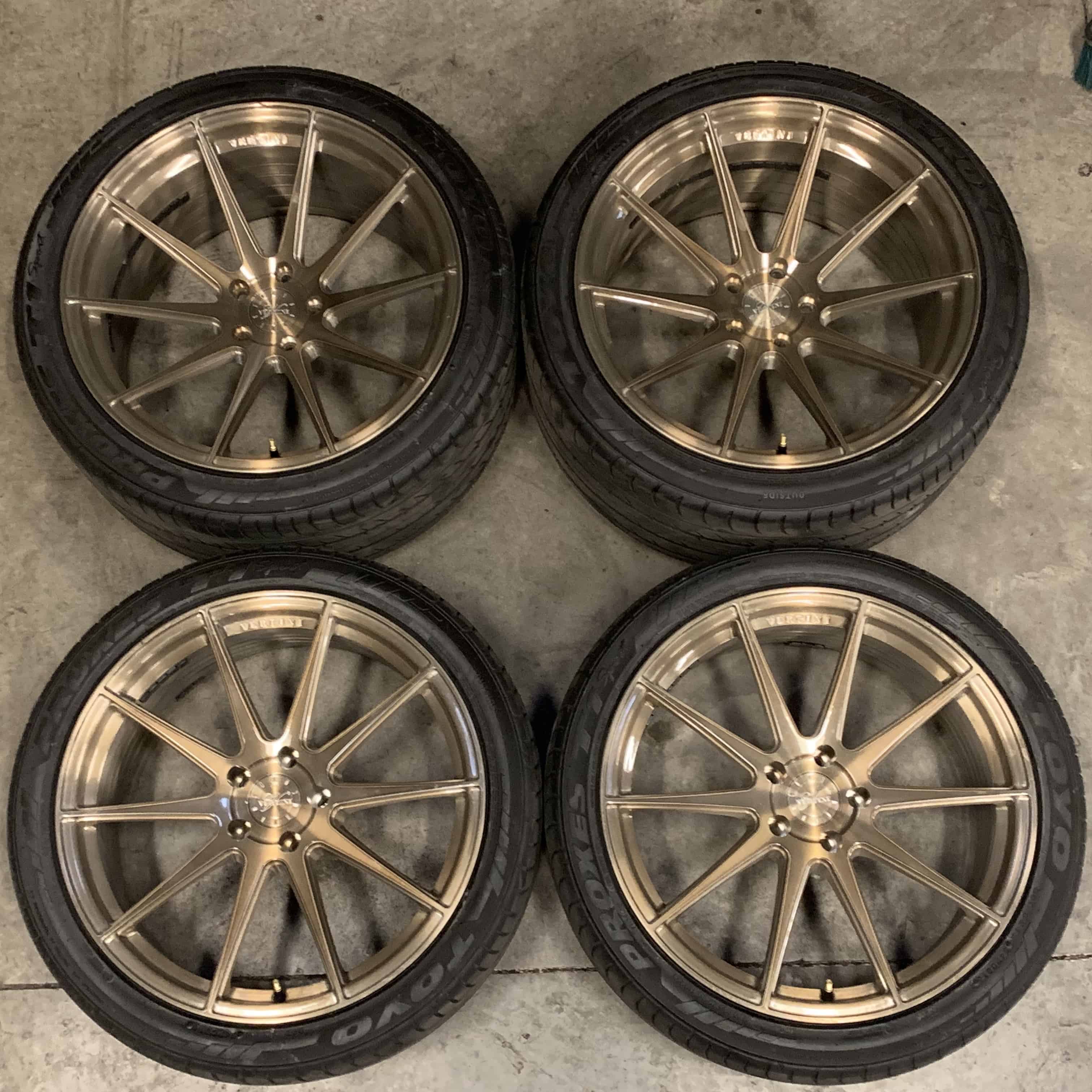 Vertini RF1.3 Brushed Bronze Wheels and Tires