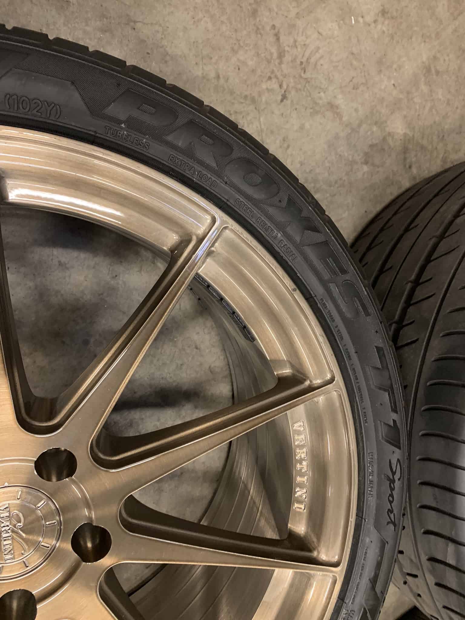Vertini RF1.3 Brushed Bronze Wheels and Tires - Image 6