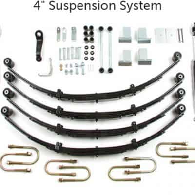 Zone Offroad 4" Suspension System 1987-1995 Wrangler YJ