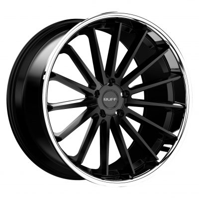 Ruff R03 Satin Black W/ Stainless Steel Lip 22x10.5 (+42) 5x112