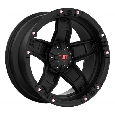 Tuff T10 Matte Black W/ Chrome Accents 26x11 (-25) 5x114.3/5x127