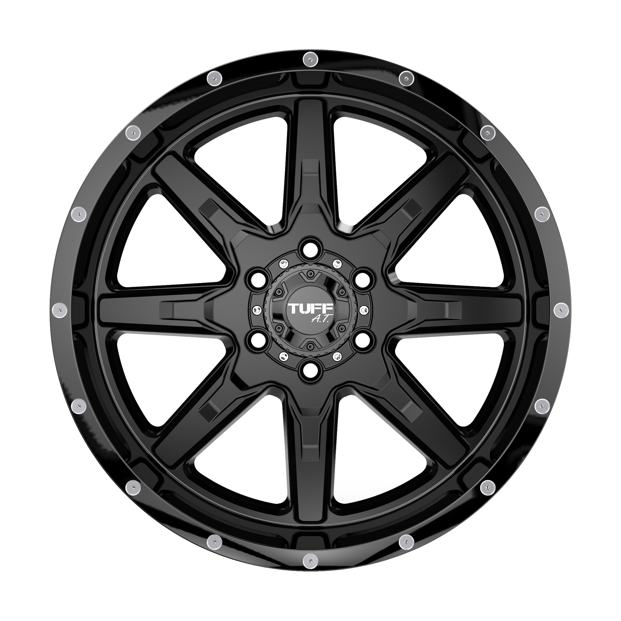 Tuff T15 Satin Black With Milled Dimples | Lowest Prices | Extreme Wheels