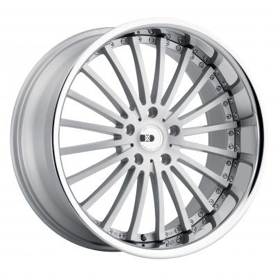 XO Luxury  New York  Matte Silver With Brushed Face And Stainless Steel Lip  20x10  (+30)  5x112