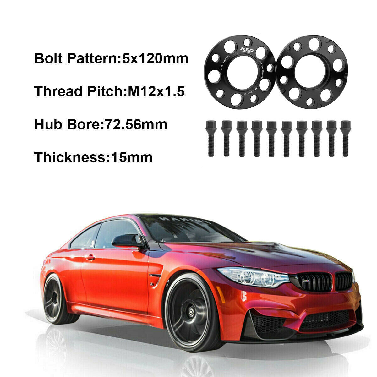 15mm Wheel Spacers 5x120 for BMW set of 4 Extreme Wheels