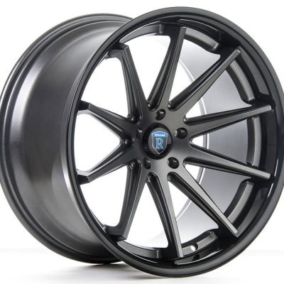 Rohana  RC10  Matte Graphite with Gloss Black Lip  20x10  (+25)  5x120