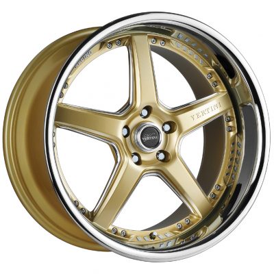 Vertini  Drift  Machine Gold Chrome Lip  19x9  (+20)  5x114.3