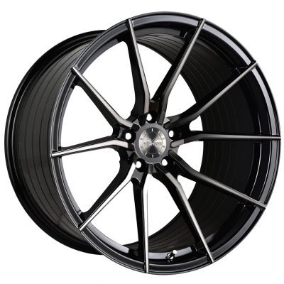 Vertini RFS1.2 Gloss Black Tinted Face 18x8 (+15 - 45) BLANK