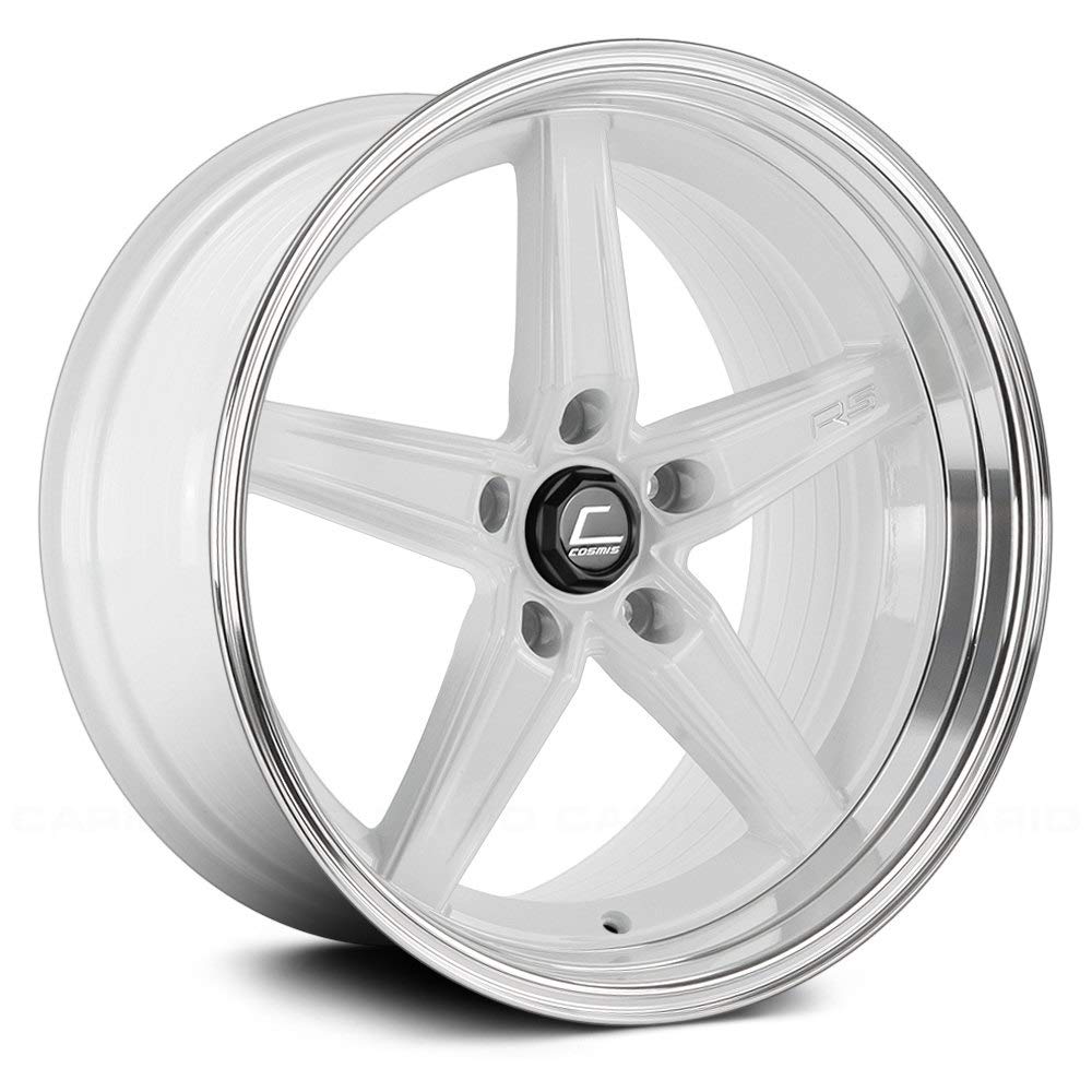 Cosmis R5 White with Machined Lip | Lowest Prices | Extreme Wheels