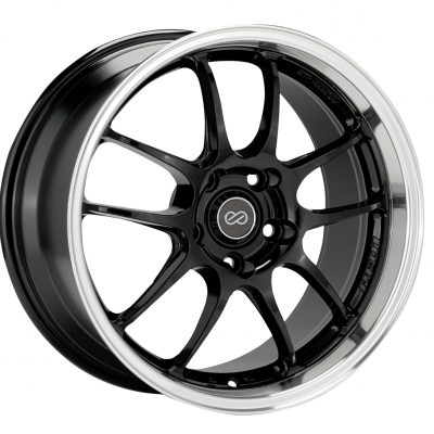 Enkei  PF01SS  Gloss Black with Machined Lip  17x9  (+60)  5x114.3