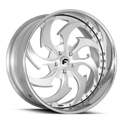 Forgiato Avviato FF Polished Face Black Barrel 19x12 (Custom Offset) 5x120.65