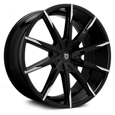 Lexani CSS-15 Black and machined 22x9 (Custom Offset) Blank