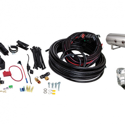 Air Lift Performance 3P (1/4 Air Line 4 Gal 7-Port Polished Aluminum Tank VIAIR 444C Comp)