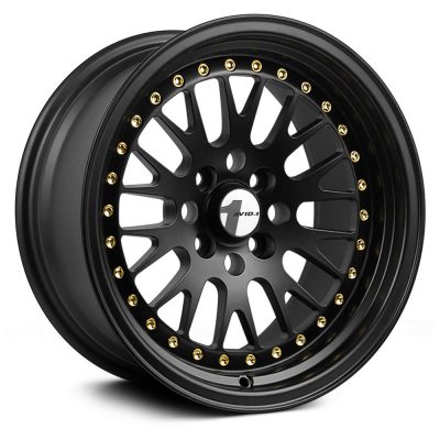 Avid.1  AV12  Matte Black With Bronze Lip  15x8  (+25)  4x100