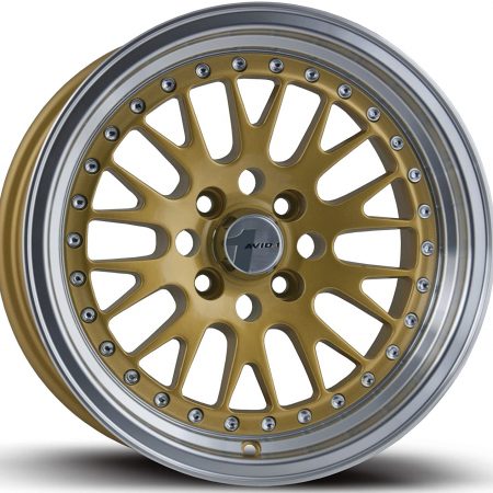 Avid.1  AV12  Gold With Machined Lip  15x8  (+25)  4x100