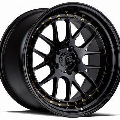 Aodhan DS06 Gloss Black w/ Gold Rivets 19x11 (+15) 5x114.3